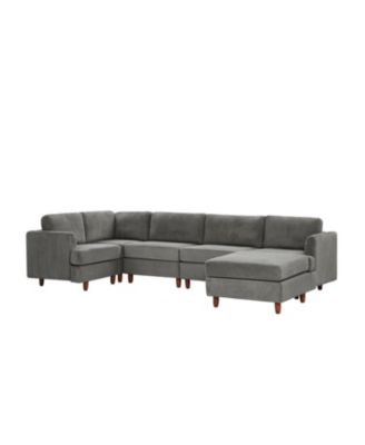 Corduroy 6-Seater Modular Sectional Sofa