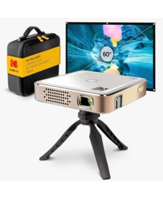 Luma 75 Ultra Mini Projector, Portable Pico Projector with 60" Screen, Tripod & Case (White)