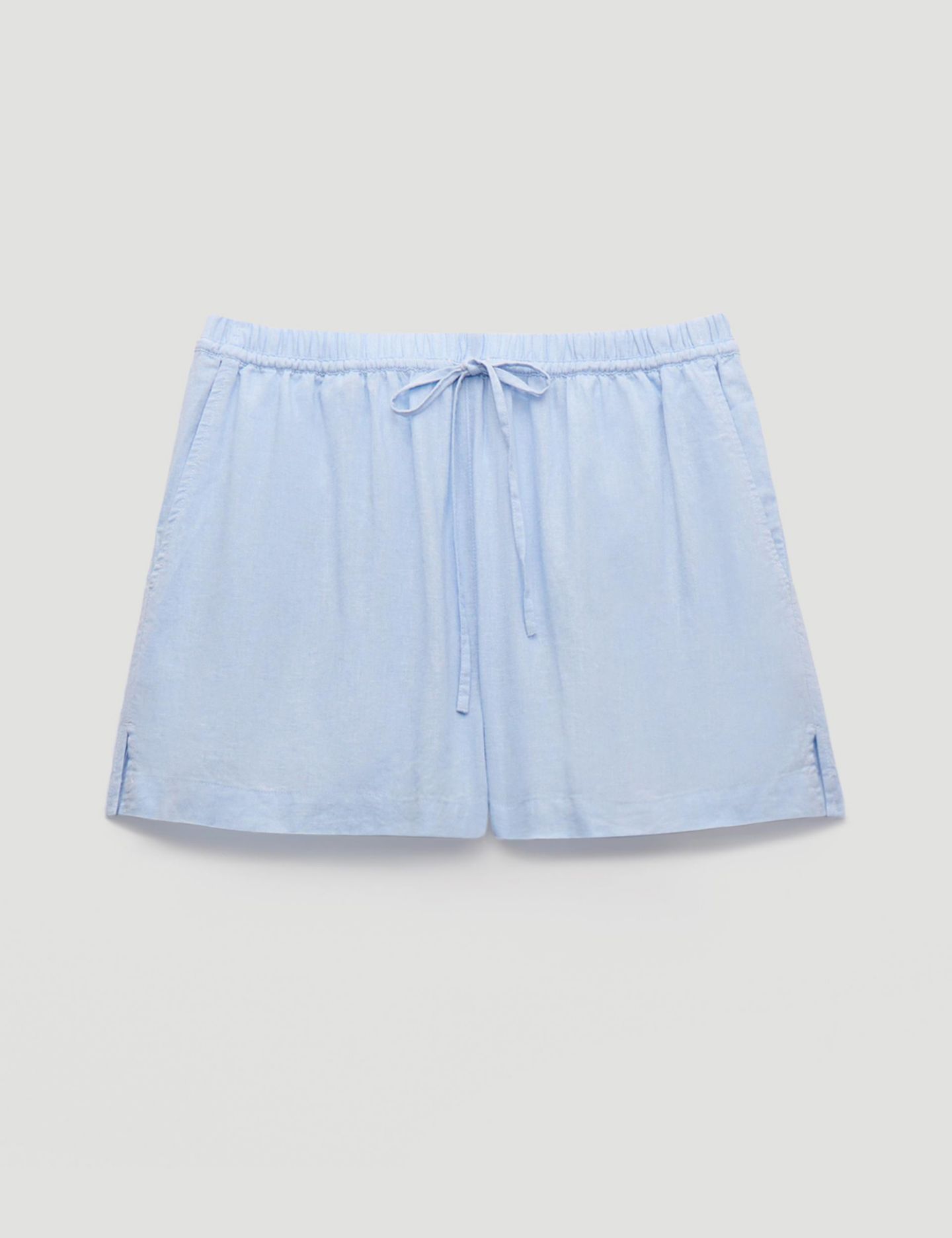Женские шорты Hush Ernie Gathered Linen Beach Short, цвет: Бледный синий — фото 5