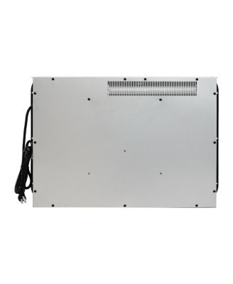 26 inch electric fireplace insert, ultra thin heater with log set & realistic flame, remote control with timer, overheating protection