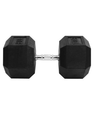 Hex Single Dumbbell Weight Training Workout Equipment, 100 lb