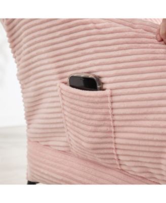 Pink Lazy Chair with Ottoman