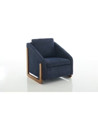 Elegant Modern Chenille Armchair with Wooden Frame and Cushioned Comfort
