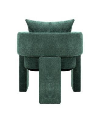 Chenille Accent Chair - Dark Green