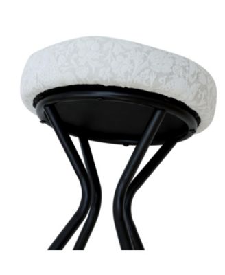 29" Floral Counter Stools - Black & White (Set of 2)