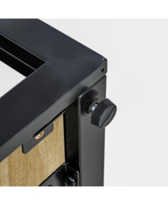 Modern Glass & Wood Coffee Table