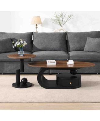 Nesting Coffee Table Set of 2 Black