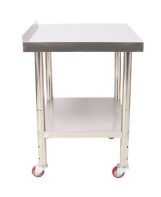 Streamdale Stainless Steel Prep Table 24x24 with Backsplash