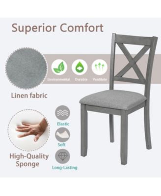 Streamdale   Dining Chairs Set of 4, Padded Seat