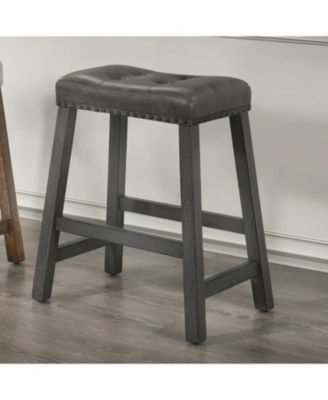 Rustic Backless Counter Stool Set of 2 - 25" Farmhouse Barstools