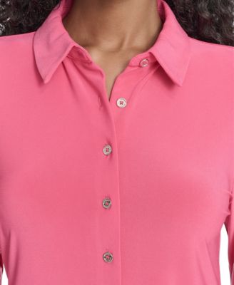 Women's Long-Sleeve Collared Shirt