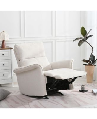 Fabric Rocker Recliner Chair - Gray