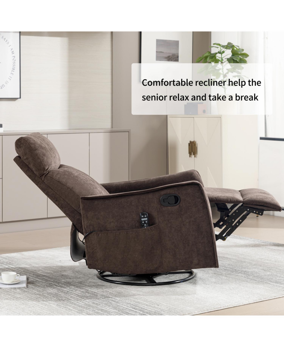 Streamdale Furniture + 1 Pc. + Fabric + Heat Massage