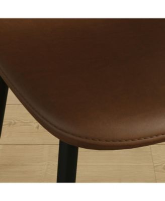 Saddle Leather Dining Chairs (Set of 4)