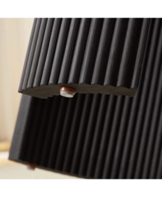 Streamdale Modern Irregular Coffee Table Set, Nesting End Tables, Black