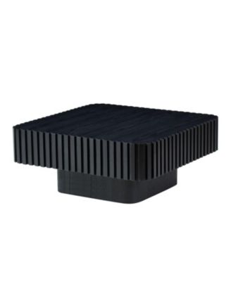 31.5" Modern Drum Coffee Table - Black