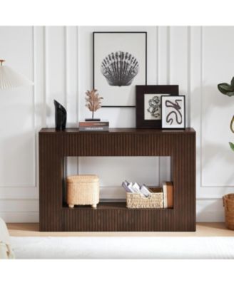 Streamdale 55" Modern Slatted Console/Entryway Table