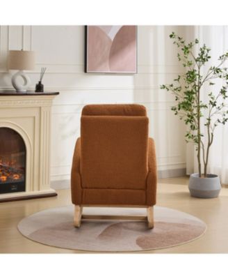 Sherpa Glider Rocking Chair - Nursery/Living Room - Caramel