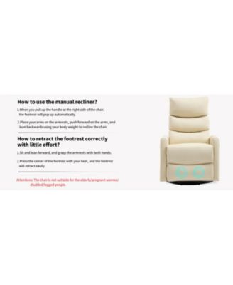 Streamdale Heat Massage Rocker Swivel Recliner Chair