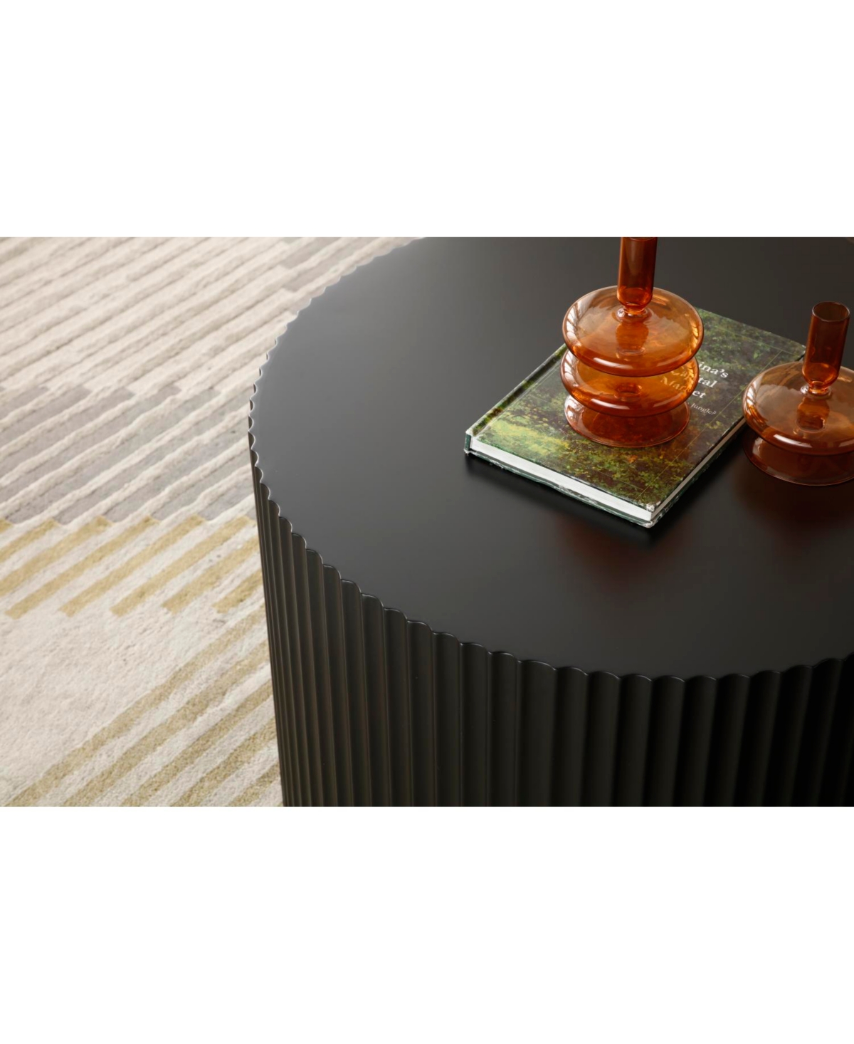 Streamdale Furniture Nesting Table Set of 2, Mdf Coffee Table set for Living Room/Leisure Area,Black