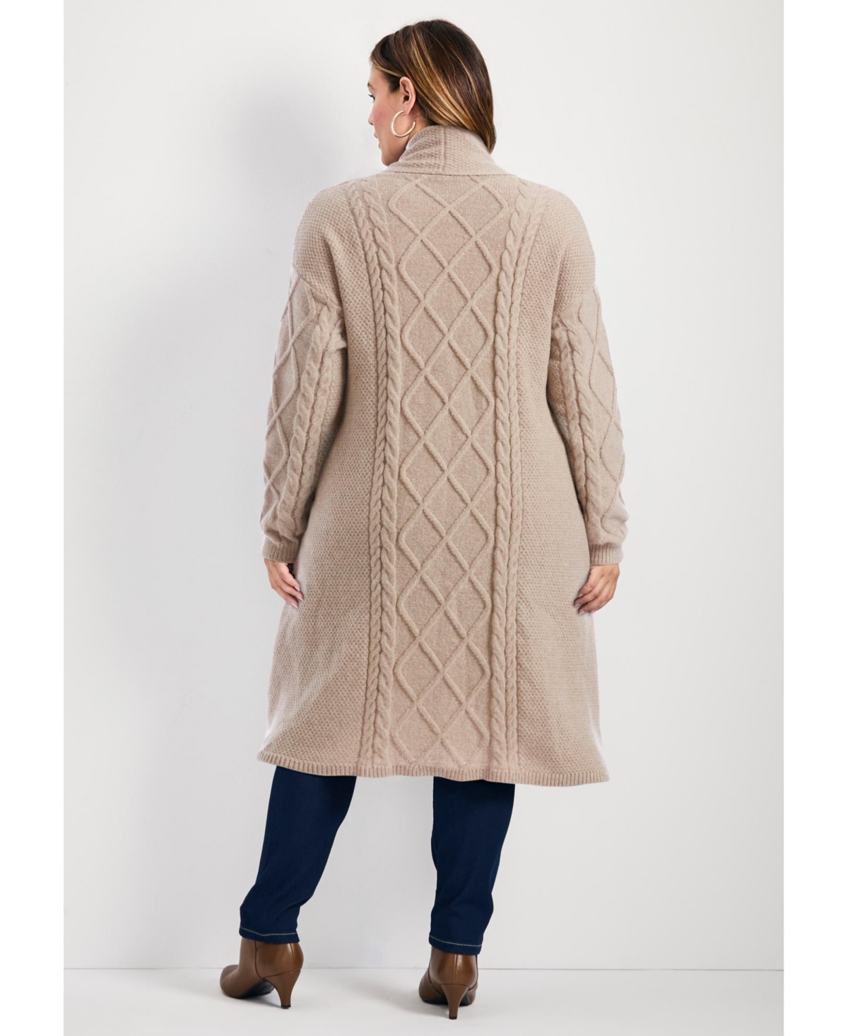 Avenue Women's Paris Longline Cable Cardi