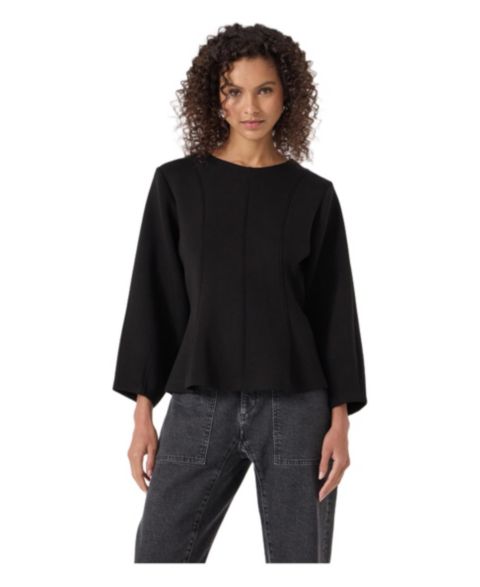 Женский топ Hush Seam Detail Smart Jersey, цвет: Чёрный