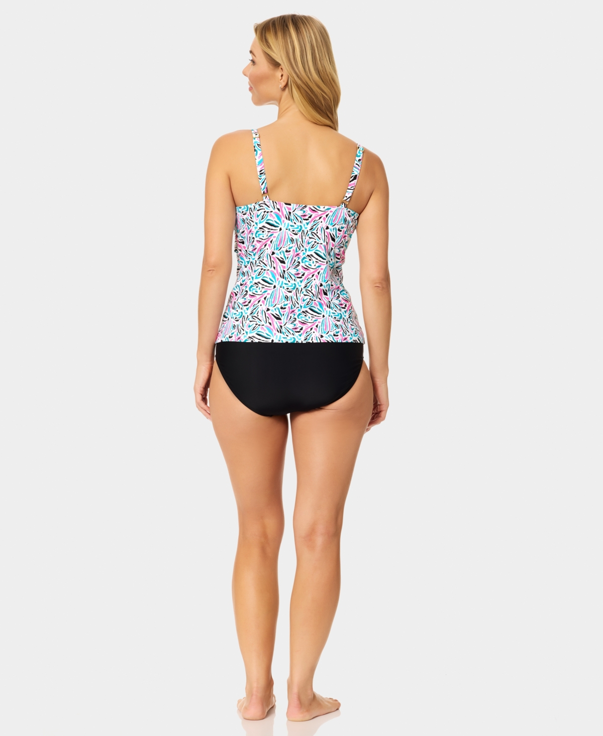 Island Escape Women's Gemini Underwire V-Neck Tankini Top