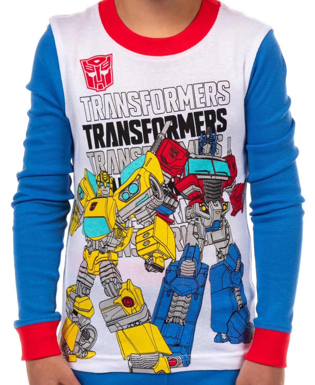 Transformers Toddler Boys Todder Autobots Bumblebee Optimus Prime 2PC Tight-Fit Pajama Set