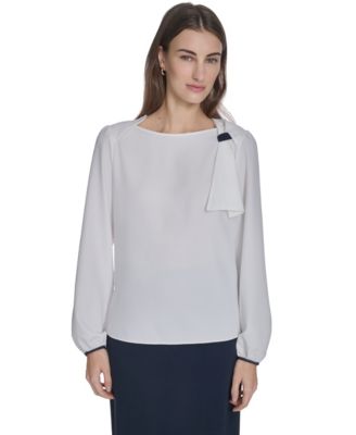 Women's Long-Sleeve Side Tie Top