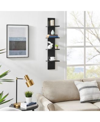 Arica Utility Column 4-Tier Spine Wall Shelves