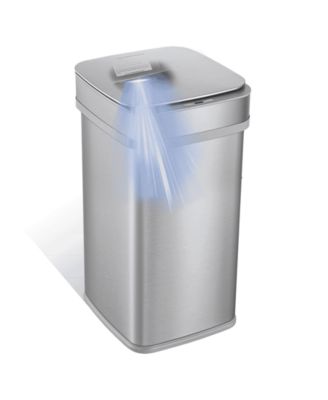Nova² UV Odor Neutralizing Smart Kitchen Trash Can 13 Gallon Squared