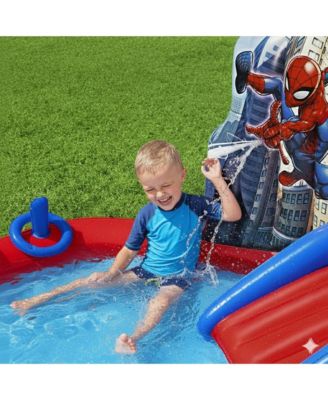 Marvel Spider-Man Inflatable Kids Outdoor Water Play Center and Water Slide