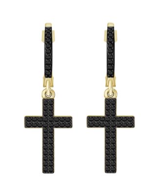 Men's Black Diamond Earrings (1/3 ct. t.w.) in 10k Yellow Gold