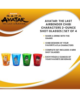Avatar: The Last Airbender Chibi Characters 2-Ounce Shot Glasses | Set of 4