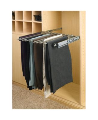 24" Pullout Closet Wire Pant Rack for 13 Pairs, Chrome, PSC-2414CR