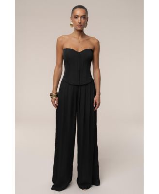 Women's Clara Wide Leg Pleated Trousers