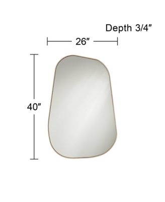 Modern Curved Corner Rectangular Vanity Wall Mirror for Bathroom Bedroom Living Room Office