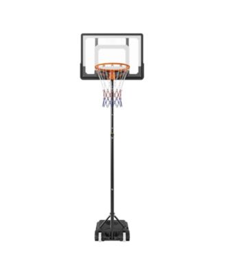 32-Inch Adjustable Basketball Hoop, 5–7 ft Portable Backboard System with Wheels and Fillable Base