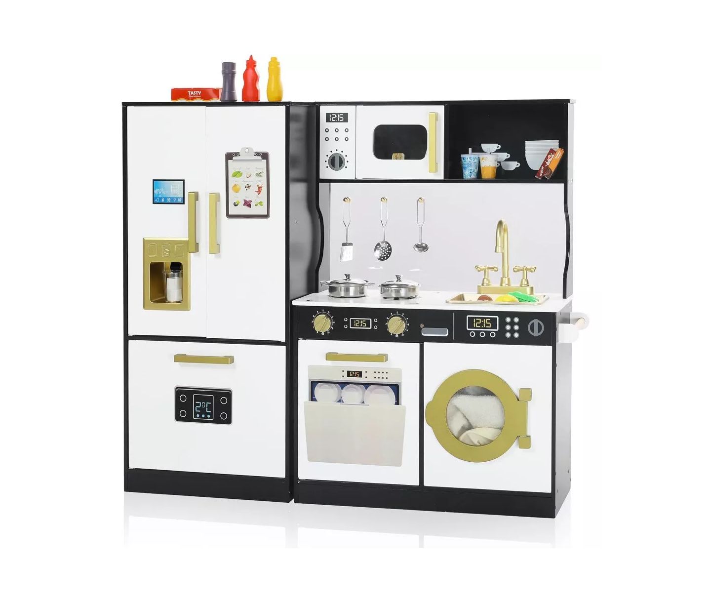 Детская игрушка Kinder King Working Ice Maker Pretend Play Kitchen, Ages 3+, цвет: Чёрный — фото 1