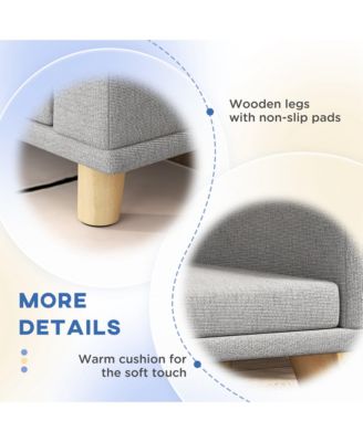 Gray Washable Cushion Large Cat Sofa Bed