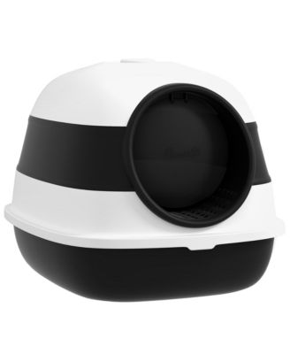 Foldable Covered Cat Litter Box with Two Way Entrance