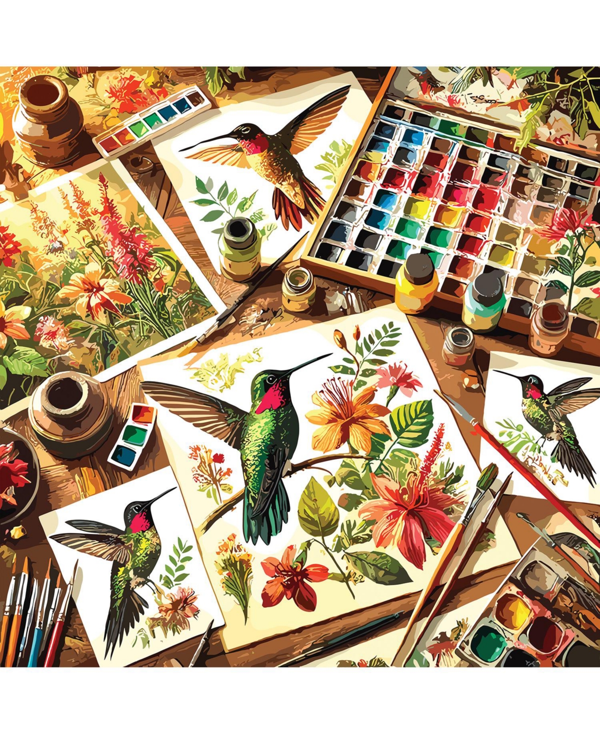 SunsOut Garden Acrobat 500 piece Jigsaw Puzzle for Adults