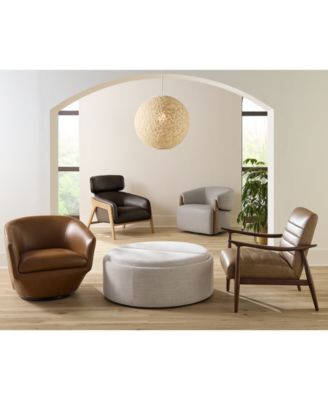 Fabric and Leather Accent Chairs Collection, Created for Macy's