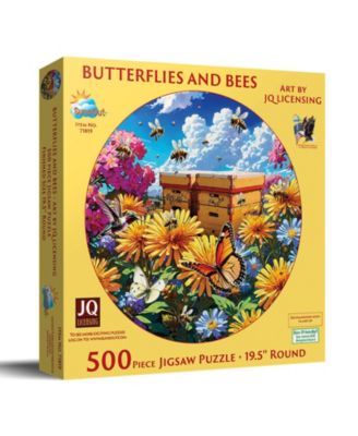 Butterflies and Bees 500 piece Jigsaw Puzzle for Adults Round