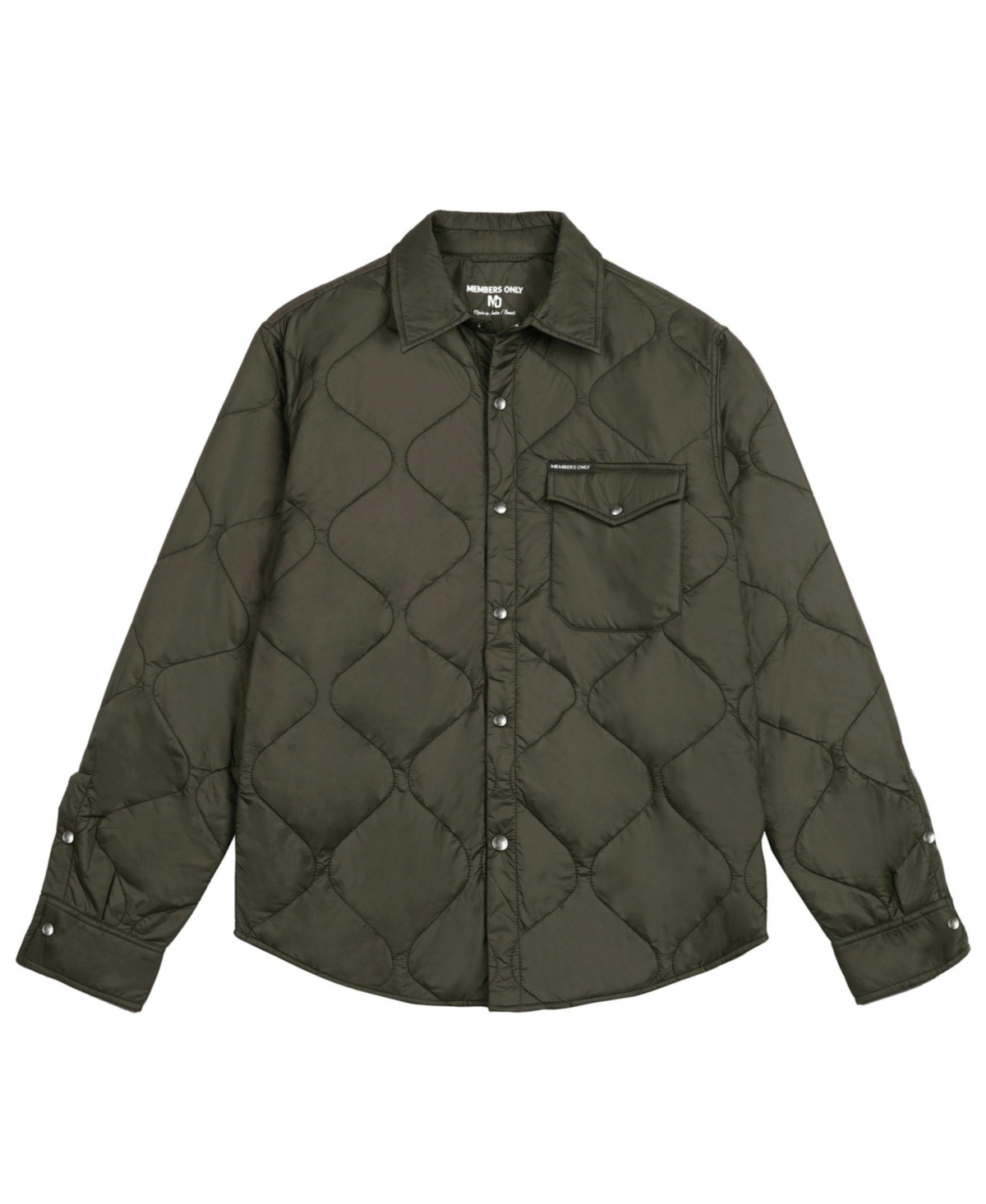 Members Only Men's Quilted Shirt Jacket