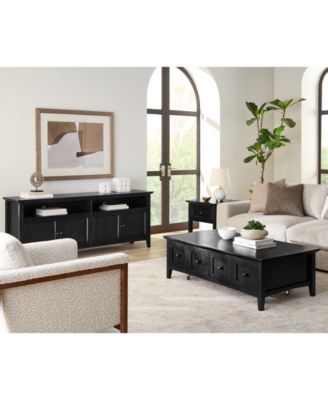 55" Solid Wood Hedworth Rectangle Coffee Table