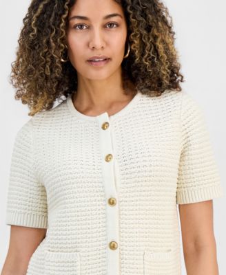 Petite Short-Sleeve Cardigan