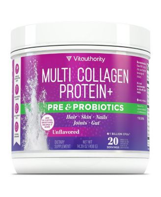 Multi Collagen Protein + Prebiotic Probiotic Powder