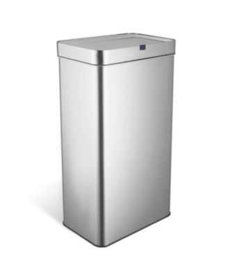 18 Gallon Stainless Steel Rectangular Motion Sensor Trash Can for Kitchen