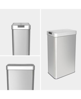 16 Gallon Stainless Steel Slim Motion Sensor with Butterfly Lid Trash Can